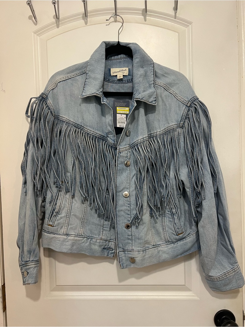 Target Light Blue Fringe Denim Jacket